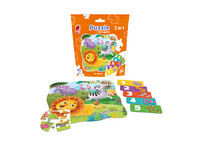 Puzzle in stand-up pouch "2 in 1. Zoo"{}